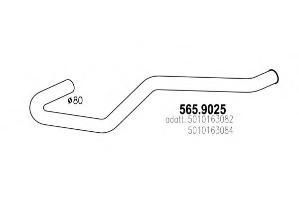 ASSO 565.9025 Exhaust Pipe